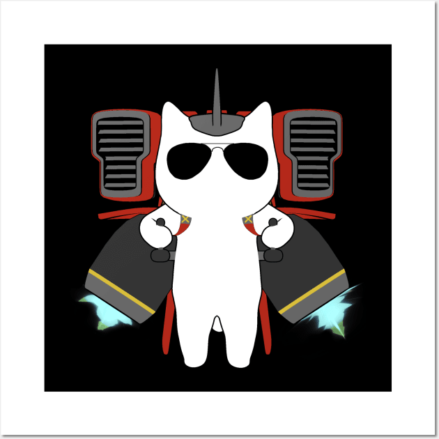 Jetpack Cat Wall Art by dillongoo